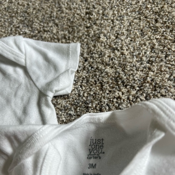 Plain White Carters Onesies Set of 3 - Picture 3 of 3